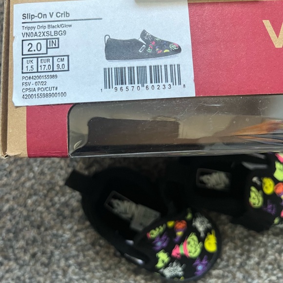 Spooky Vans Crib Shoe Size 2 - Picture 3 of 3